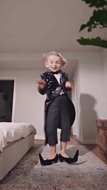 Rumpelstiltskin tiptoe trend clip by @ai_azhar0: The imp dancing in a modern bedroom